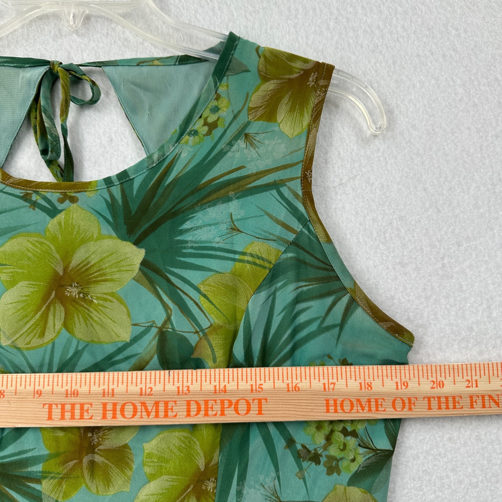 Vintage Y2K A Wild Thyme Womens Midi Dress Size 14 Green Floral Y2K Sleeveless