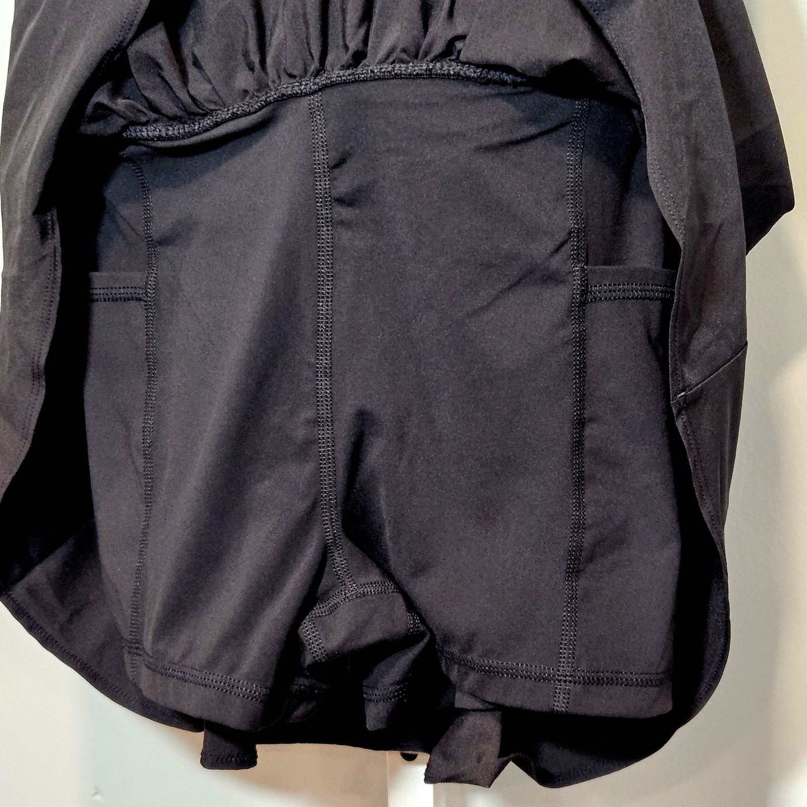 NWT JoyLab Size M Black 1-Piece Activewear Dress w/Built-in Shorts & Pockets