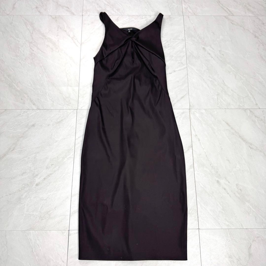 Gucci Tom Ford 2004 Runway Archive Keyhole Cutout Dark Brown Stretch Dress 38