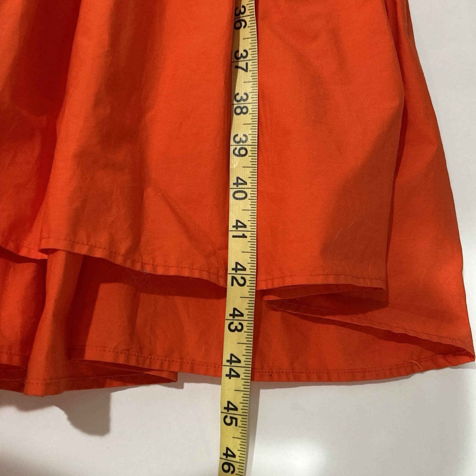 WHIT TWO Flouncy Ruffled Madi Dress size Medium Anthropologie Rich Orange
