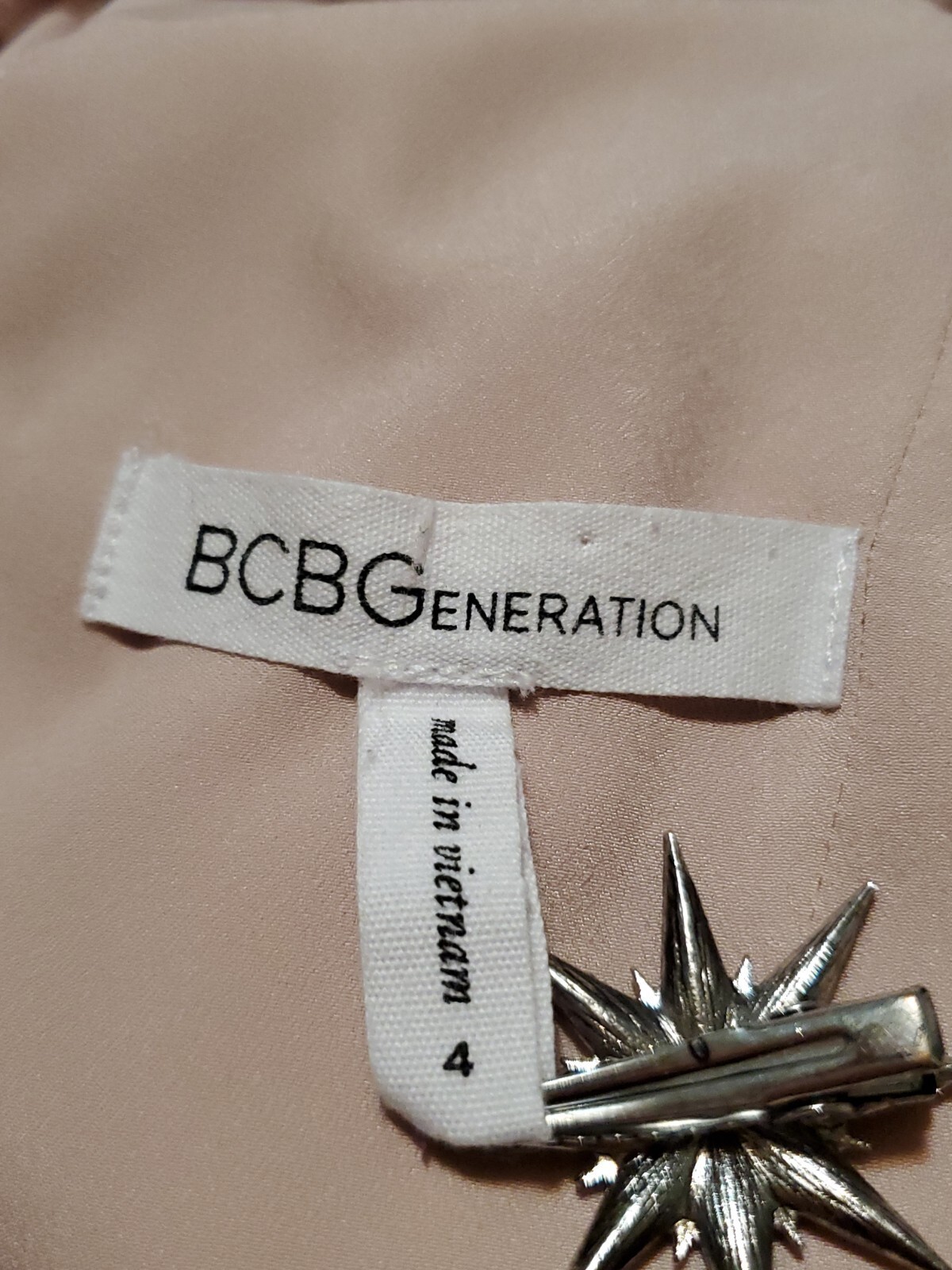 BCBGeneration Women’s Size 4 Blush Sleeveless Strappy A-Line Dress