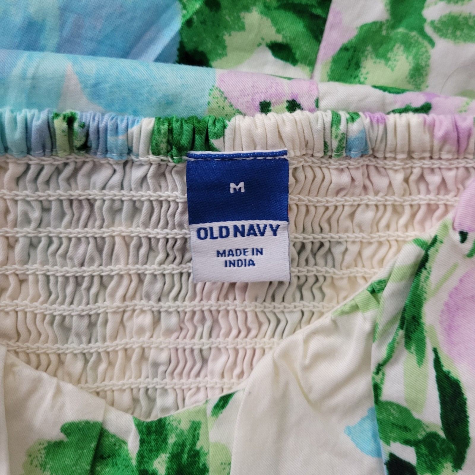 Old Navy Mindy Twill Dress Womens M Mini Puff Sleeve Milkmaid Babydoll Coquette