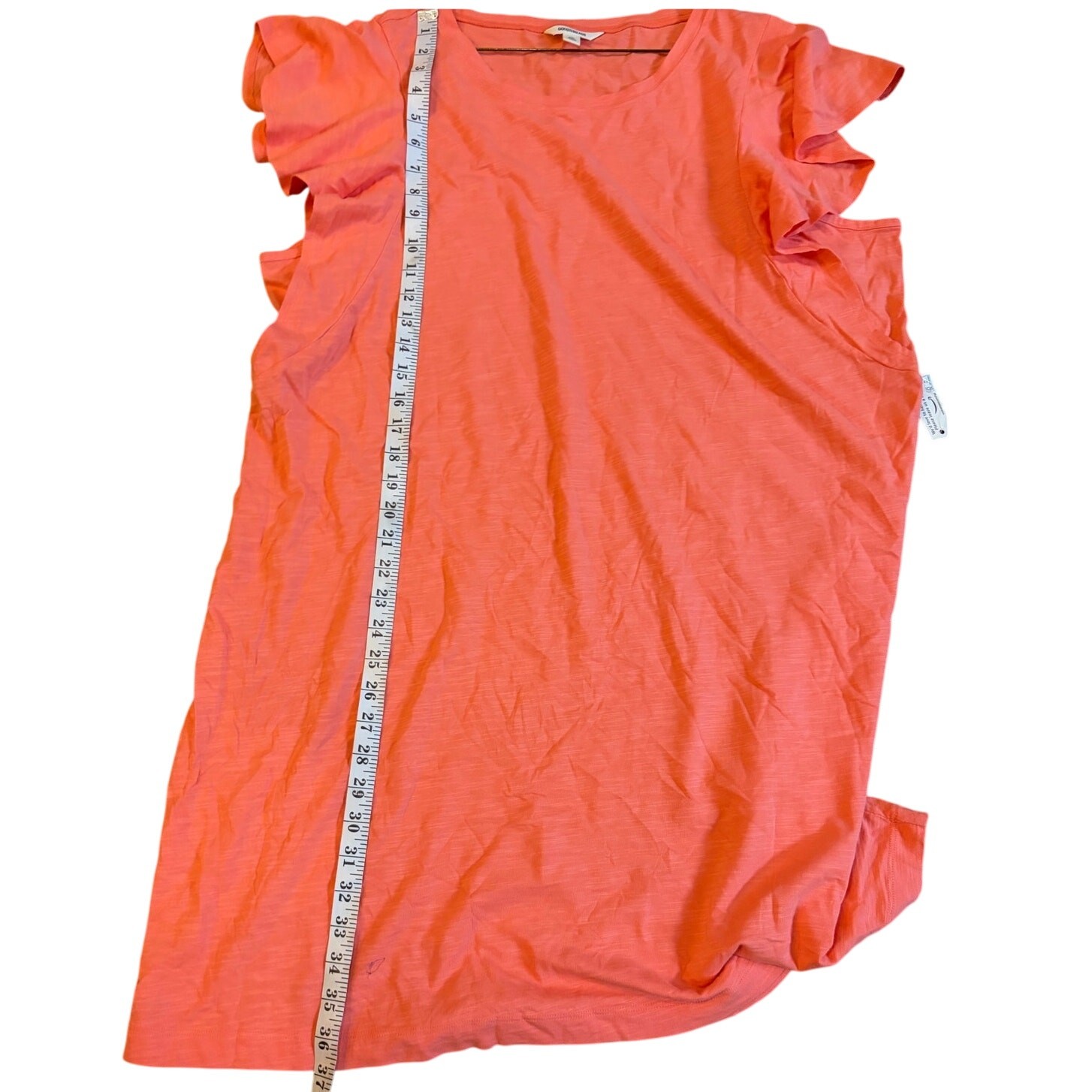 Goodthreads Womens XXL Coral Flutter Sleeve 100% Cotton Shirt Dress NWT