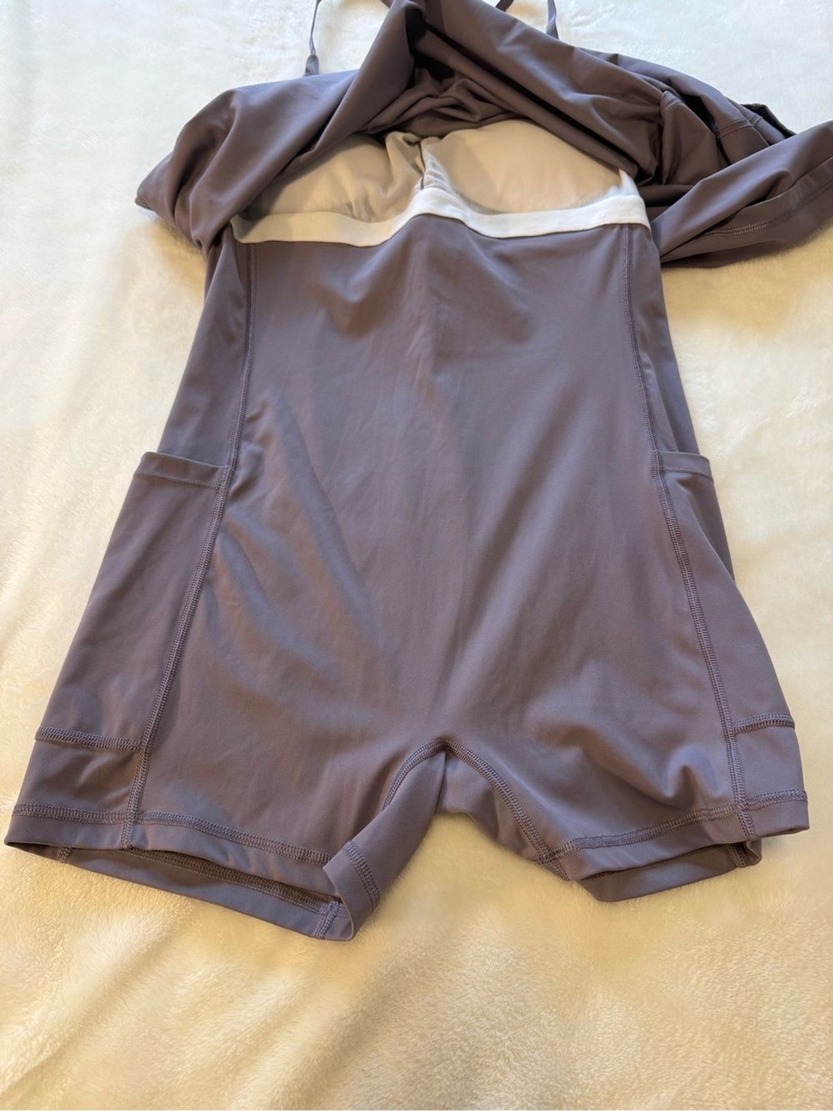 IUGA Mauve Athletic Dress with Built In Shorts Pockets Tennis Golf