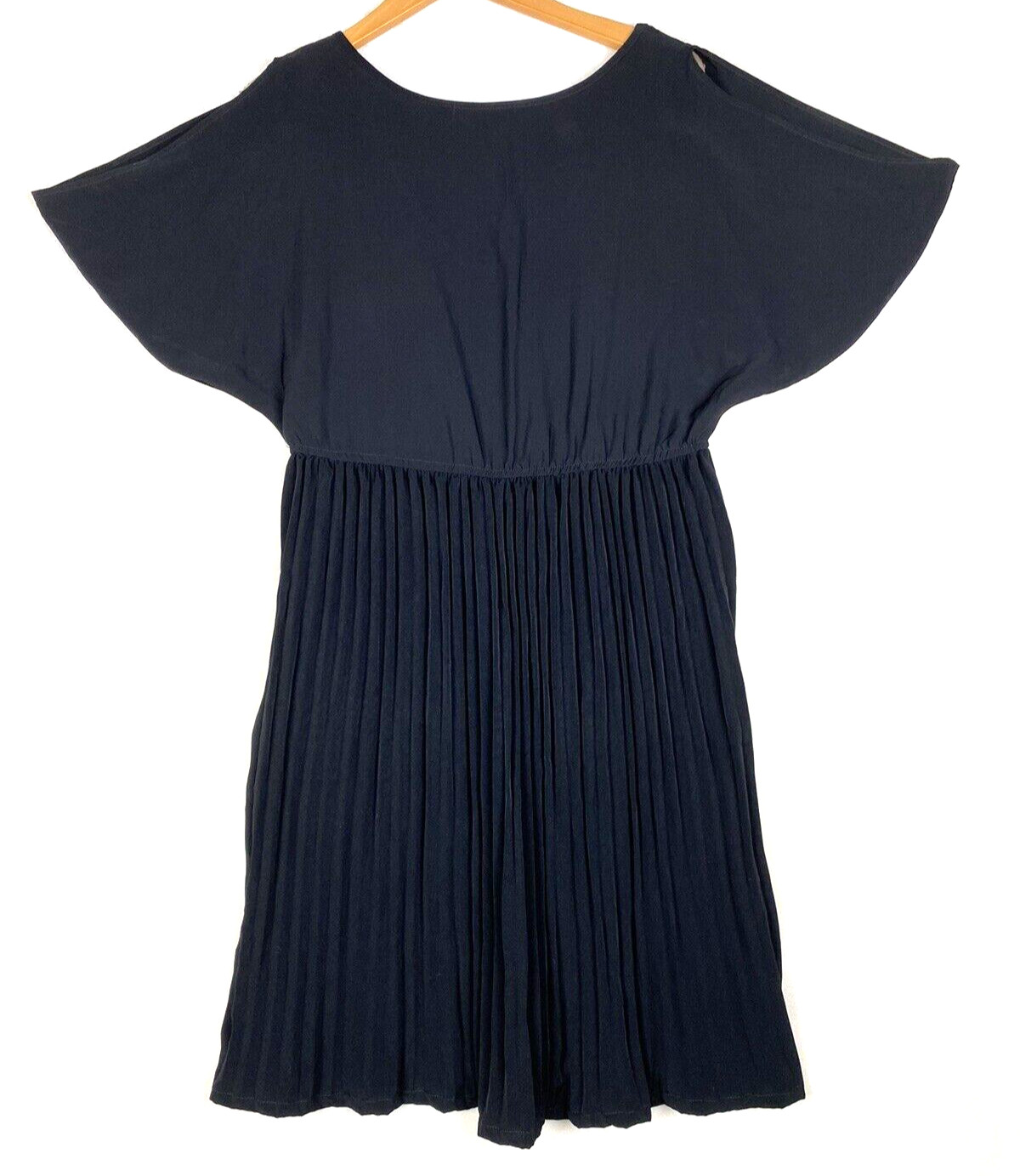 Audrey 3+1 Dress Womens 6 Black Full Pleated Skirt Flounce Romantic Goth