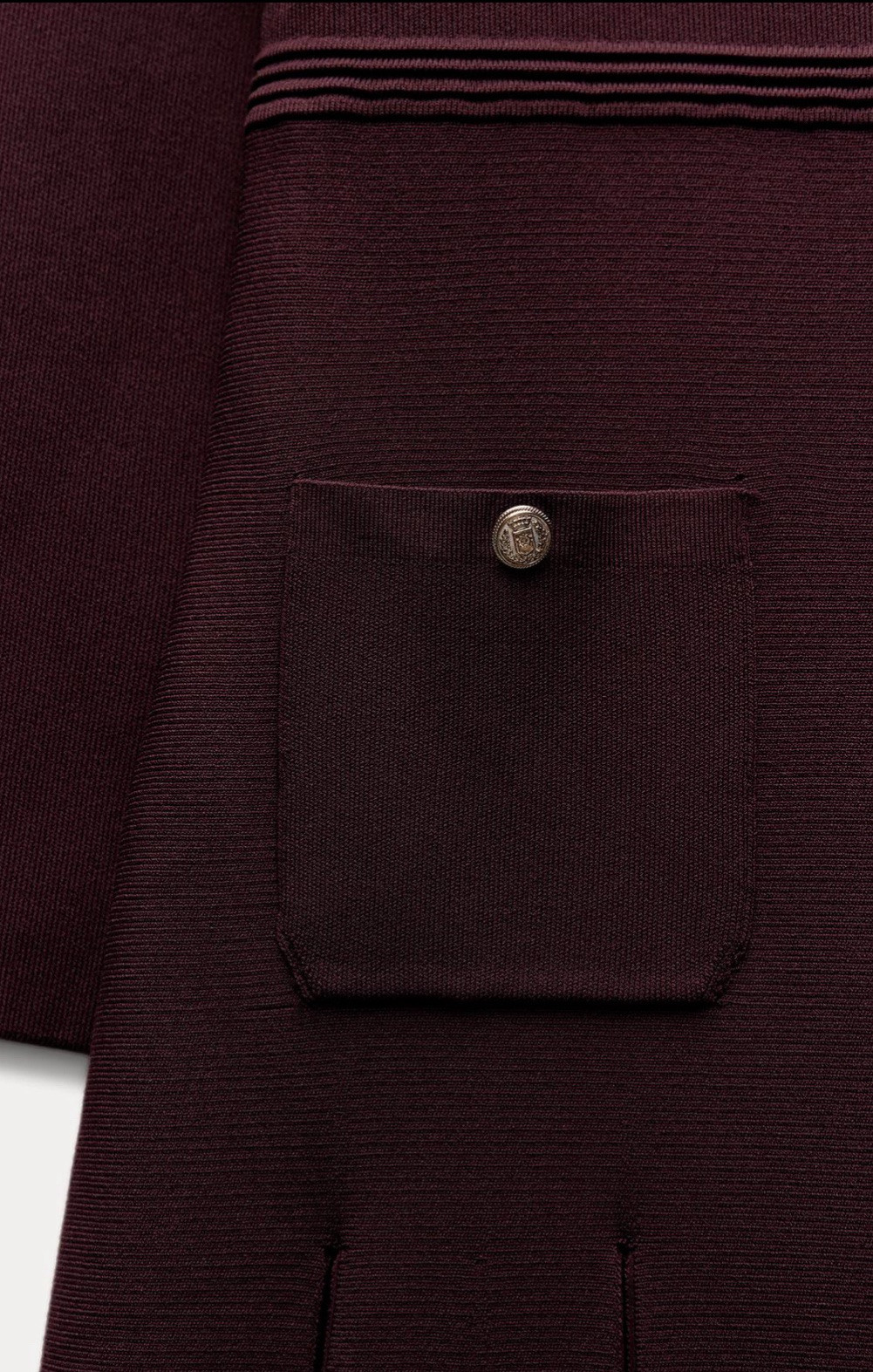 ZARA WOMAN FW24 NWT PLEATED SHORT KNIT DRESS BURGUNDY 2142/269 SIZE S, L,XL