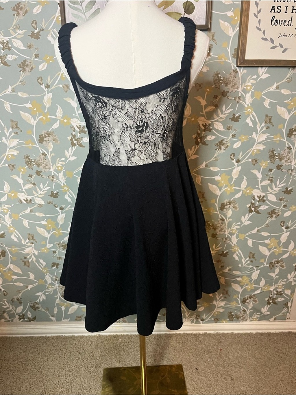 NWT Free People Black Lace- Insert Dress Size M