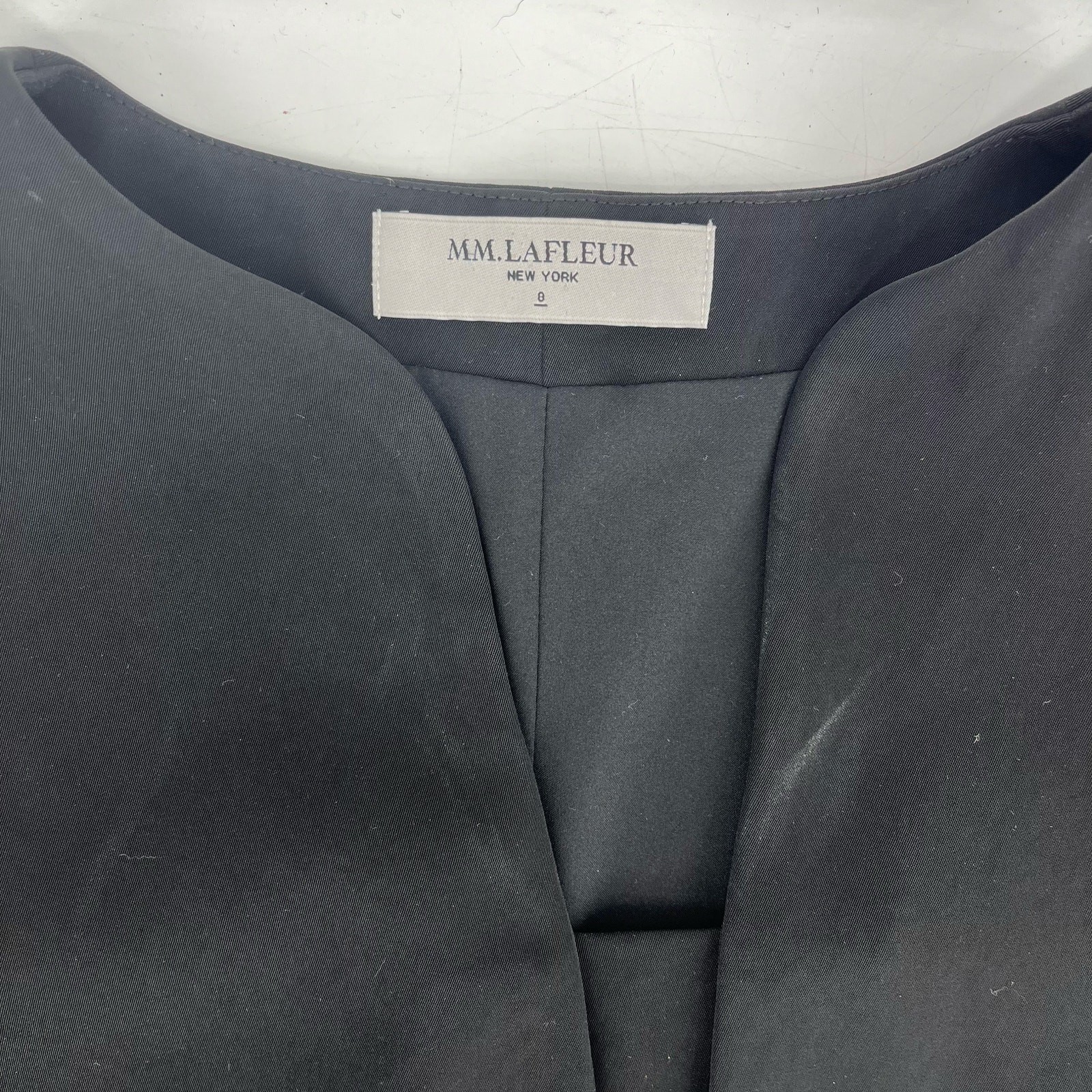 MM LaFleur Alice Black Tuxedo Shift Dress Long Sleeve Lined (8)