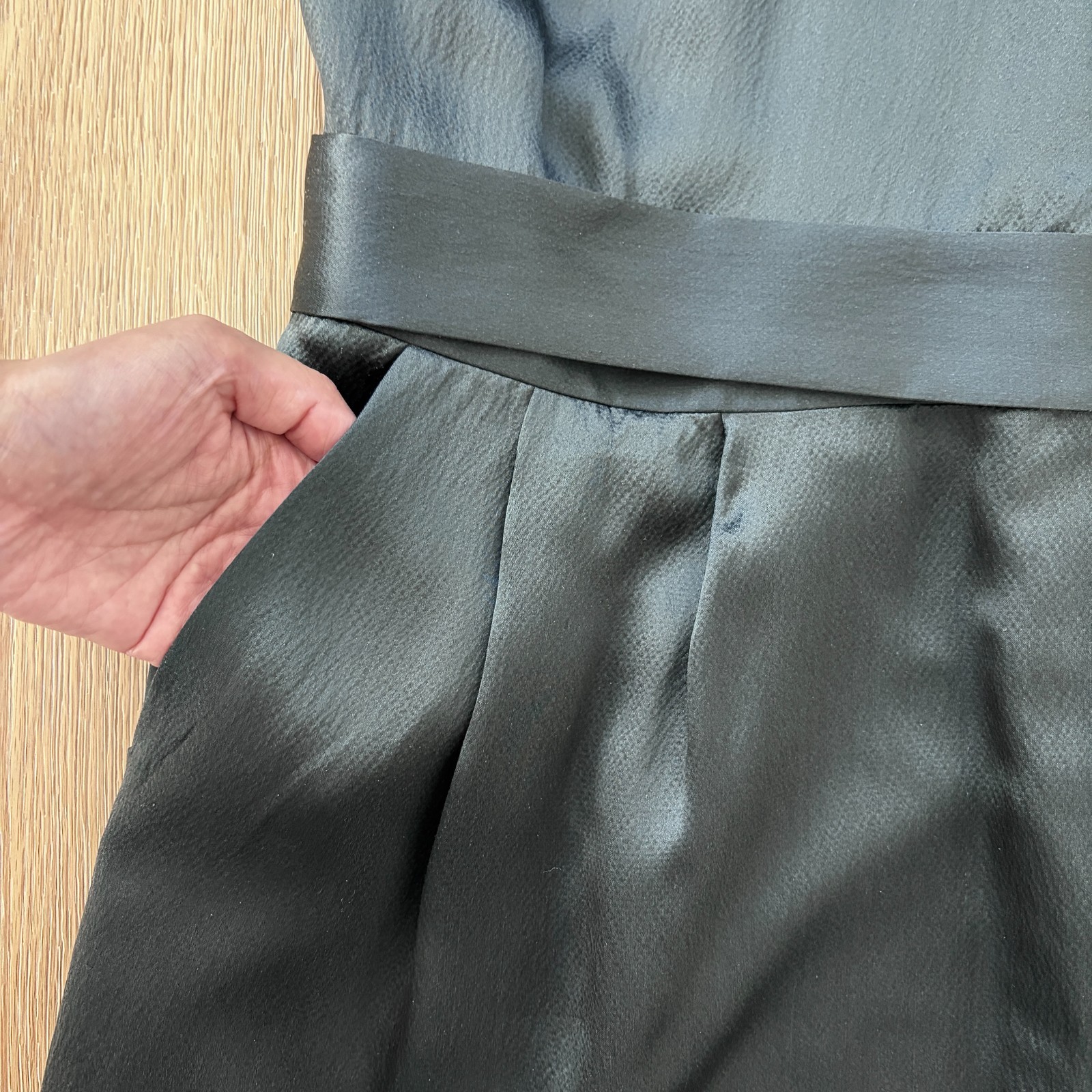 Kenneth Cole, 100% Silk, Steel Gray, Small, Evening/Cocktail Dress + Bracelet