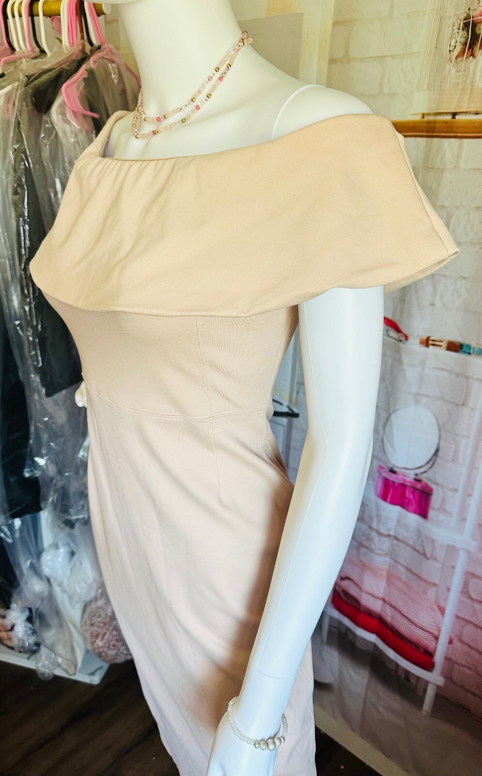 Strapless Dress in Soft Pink