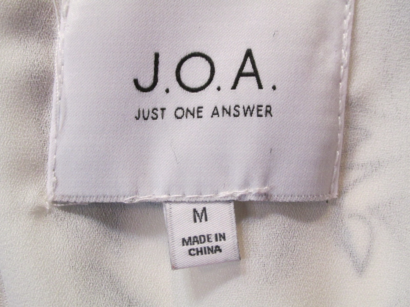 J.O.A. JUST ONE ANSWER Midi Cottage Core Dress Women Med White Floral Boho Flowy
