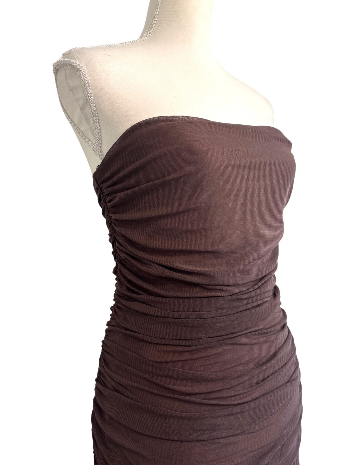 retrofete Adele Dress in Dark Chocolate Medium New Womens Long Maxi Gown