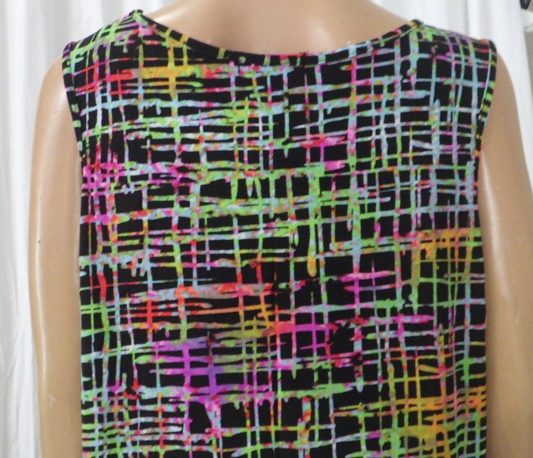NWT ROUGE SIZE 4X STRETCH KNIT MULTICOLOR SHEATH MAXI Dress BUST 52″ NIP