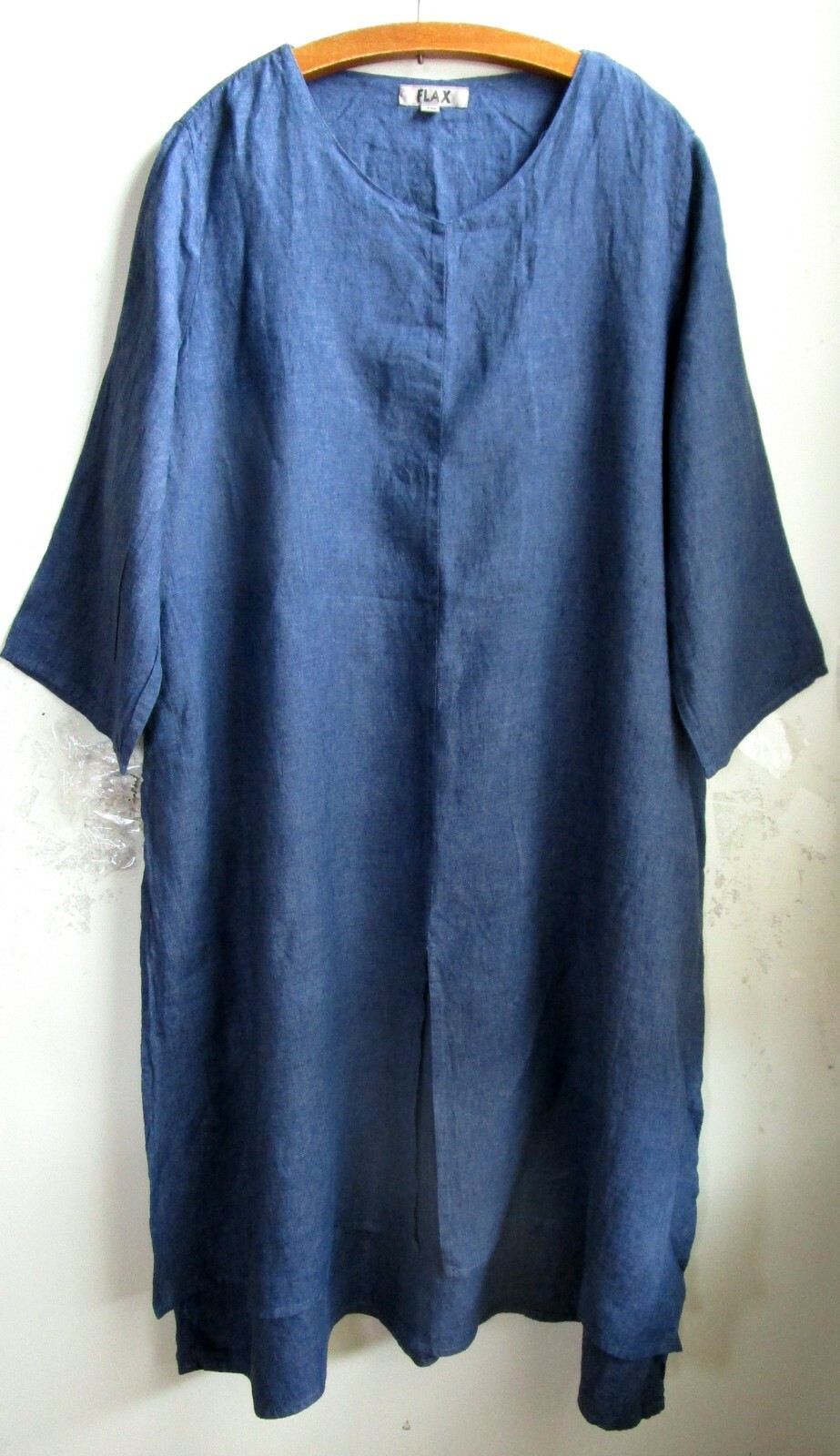FLAX Designs Linen Dress 1G & 2G NWT Encore Dress DENIM YARN DYE