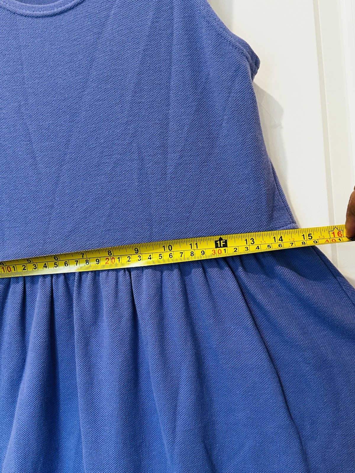 VTG Giorgio Sant’Angelo Blue Solid Scoop Neck Sleeveless Tank Midi Dress Women S