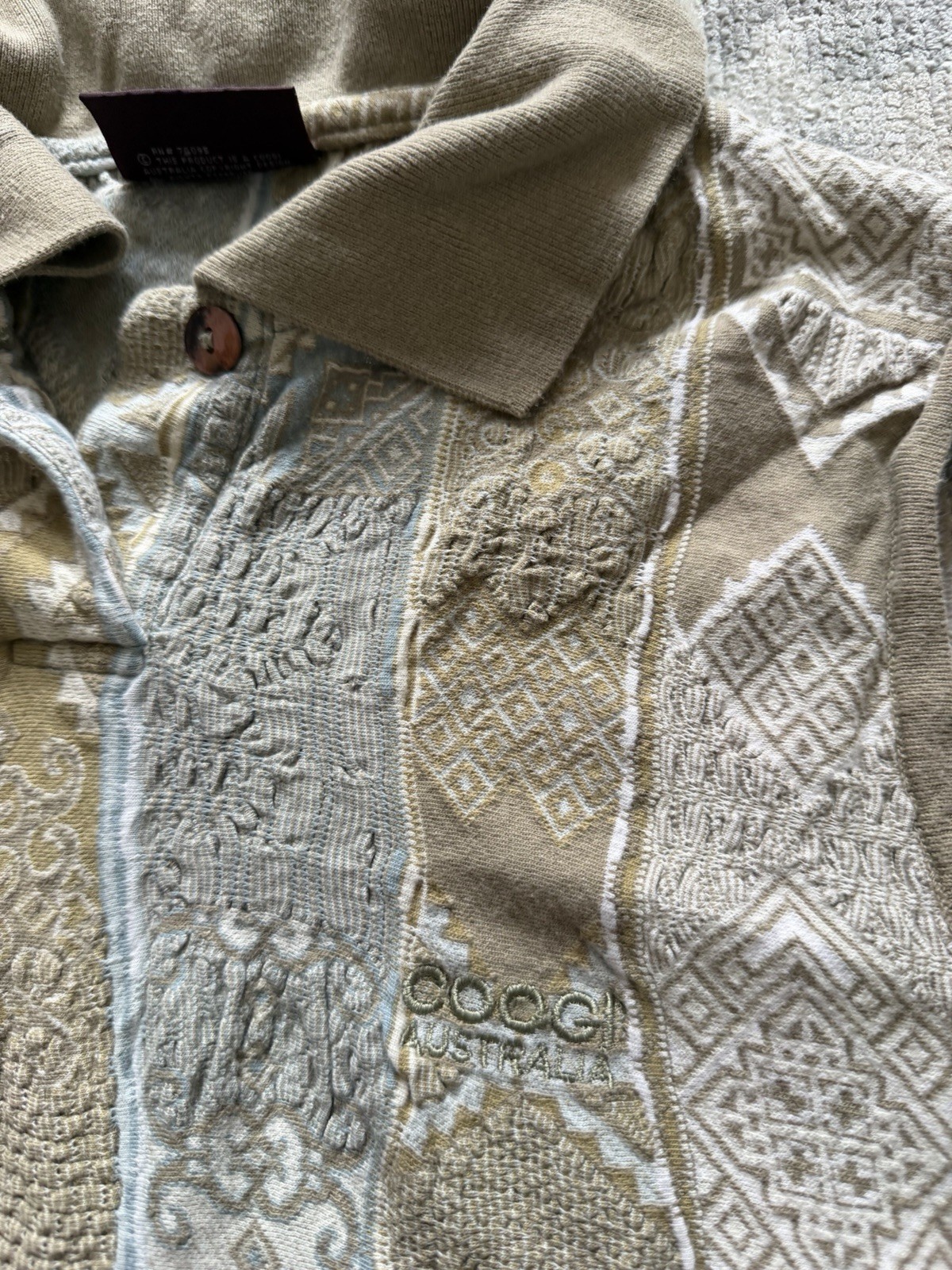 Vintage COOGI Australia Sleeveless Knit Polo Dress Tunic – Earth Tones, Size L