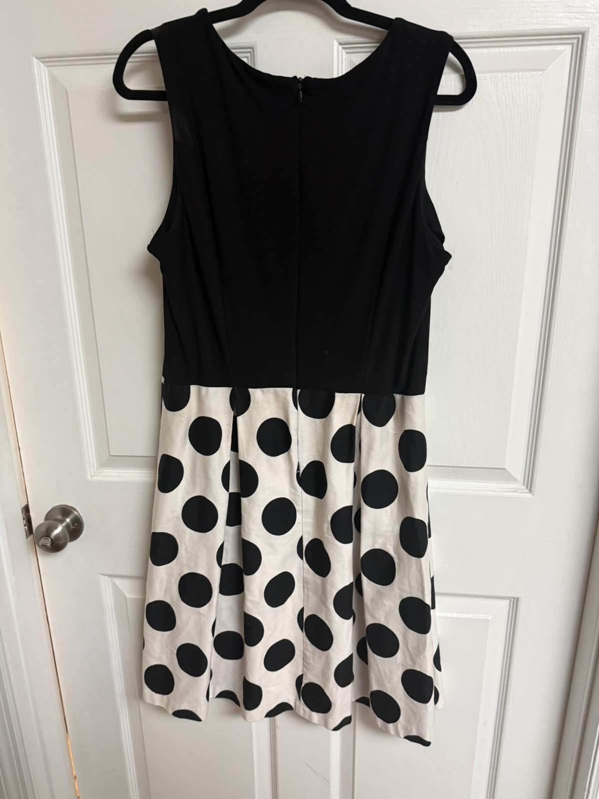 Karin Stevens black and white dress polka dot dress size 16