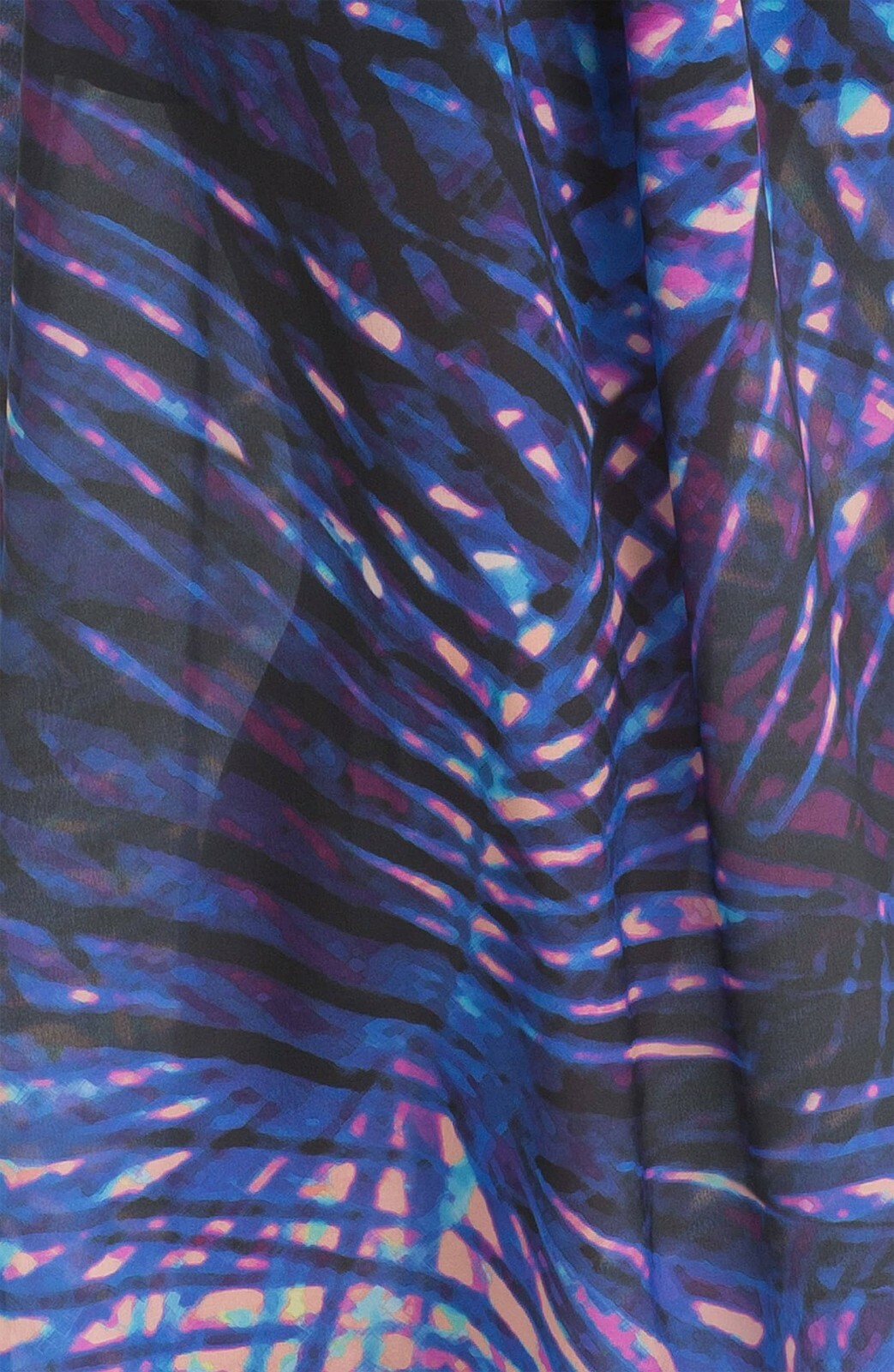 PRESLEY SKYE Print Silk Maxi Dress Blue Empire Waist Pleated Sleeveless S Lined