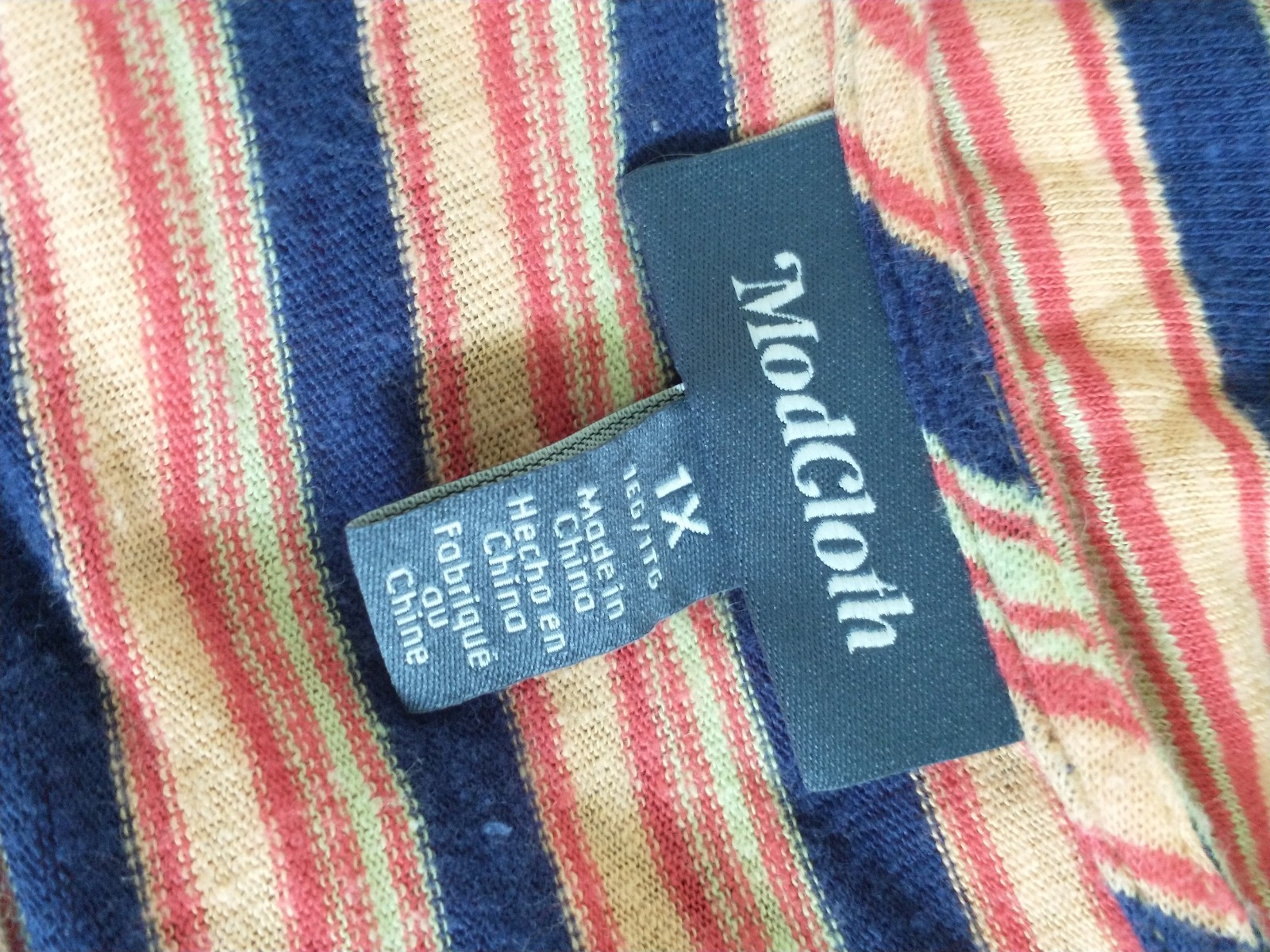 Modcloth Linen Striped Flutter Sleeve Swing Dress Women’s Plus 1X Retro Vintage