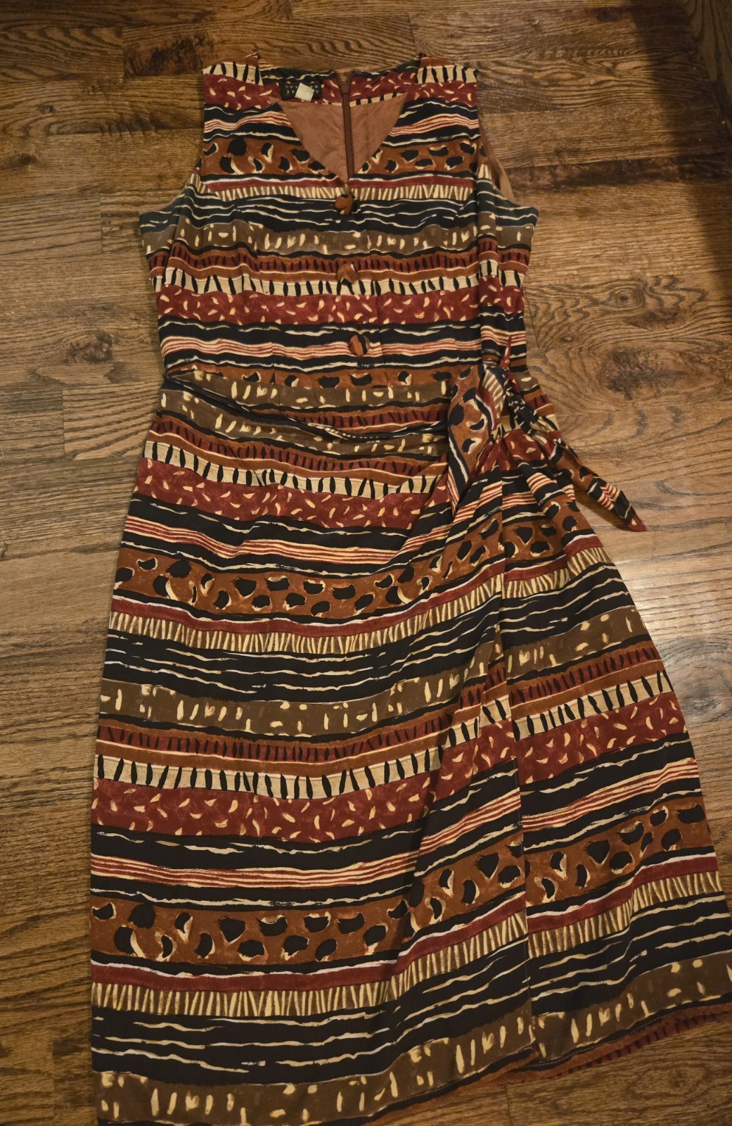 Vintage 90’s Spenser Jeremy Women’s Midi Dress 100% Silk Wrap Sarong Sz 12. Vtg.