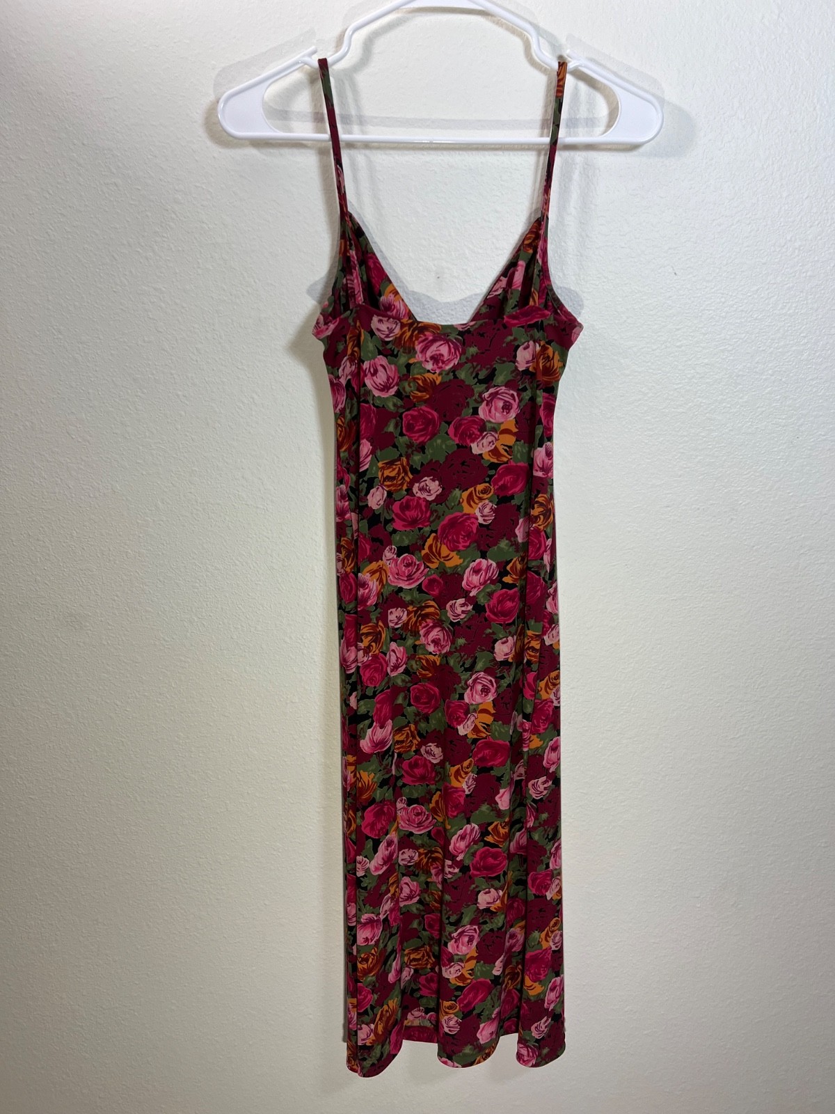 Y2K Whimsigoth Heart Moon Stars Ruby Floral Midi Babydoll Slip Dress M Vintage