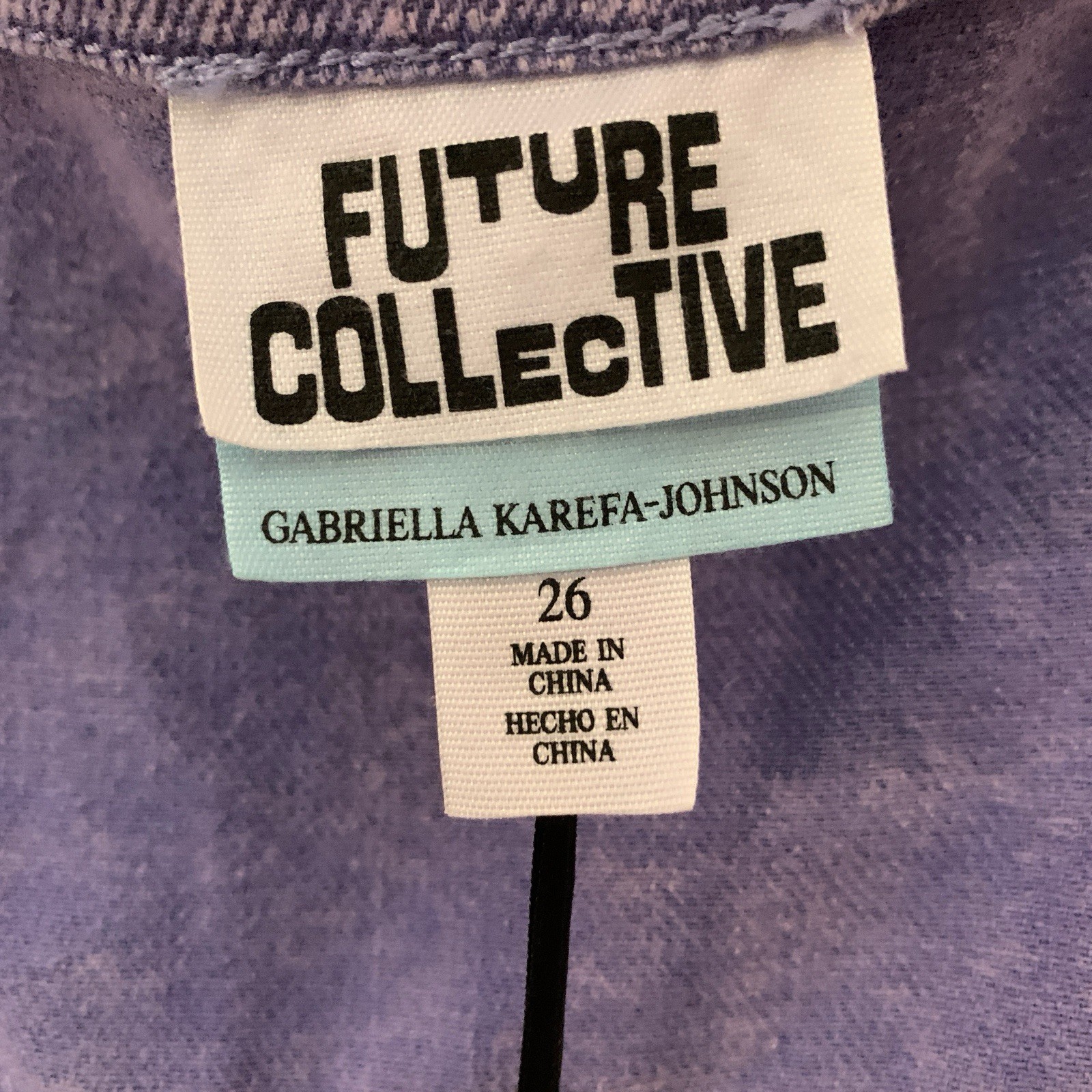 Future Collective Gabriella Karefa-Johnson Plus sz 26 Blueberry Denim Dress NWT