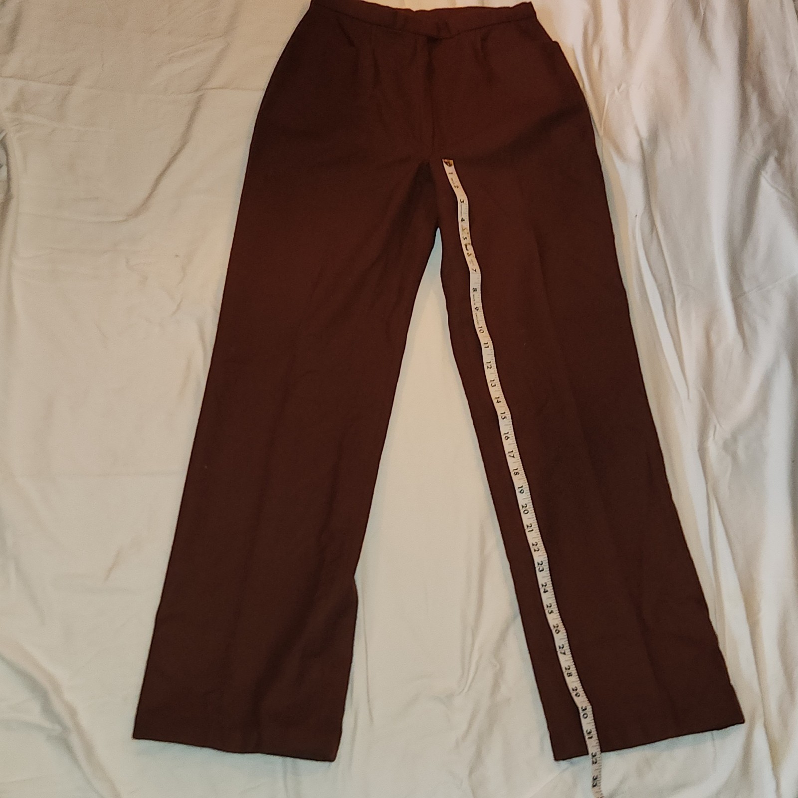 VINTAGE PENDLETON KNOCKABOUT 1970S SLACKS USA MADE BROWN SIZE SMALL VIRGIN WOOL