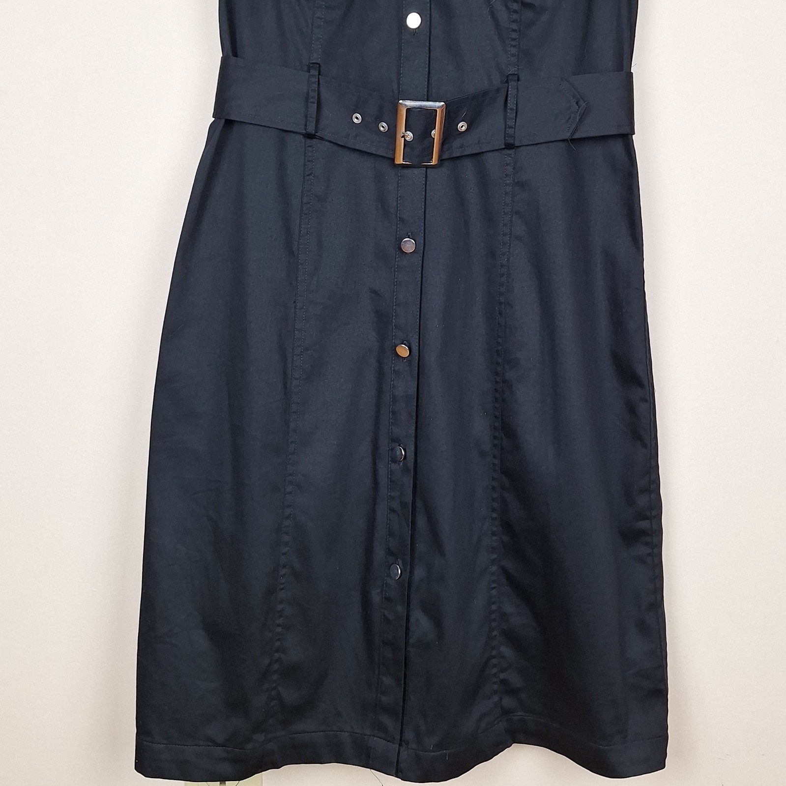 Black Goth Utility Shirt Dress, Size 6. Streetwear Metal 90s punk indie skater