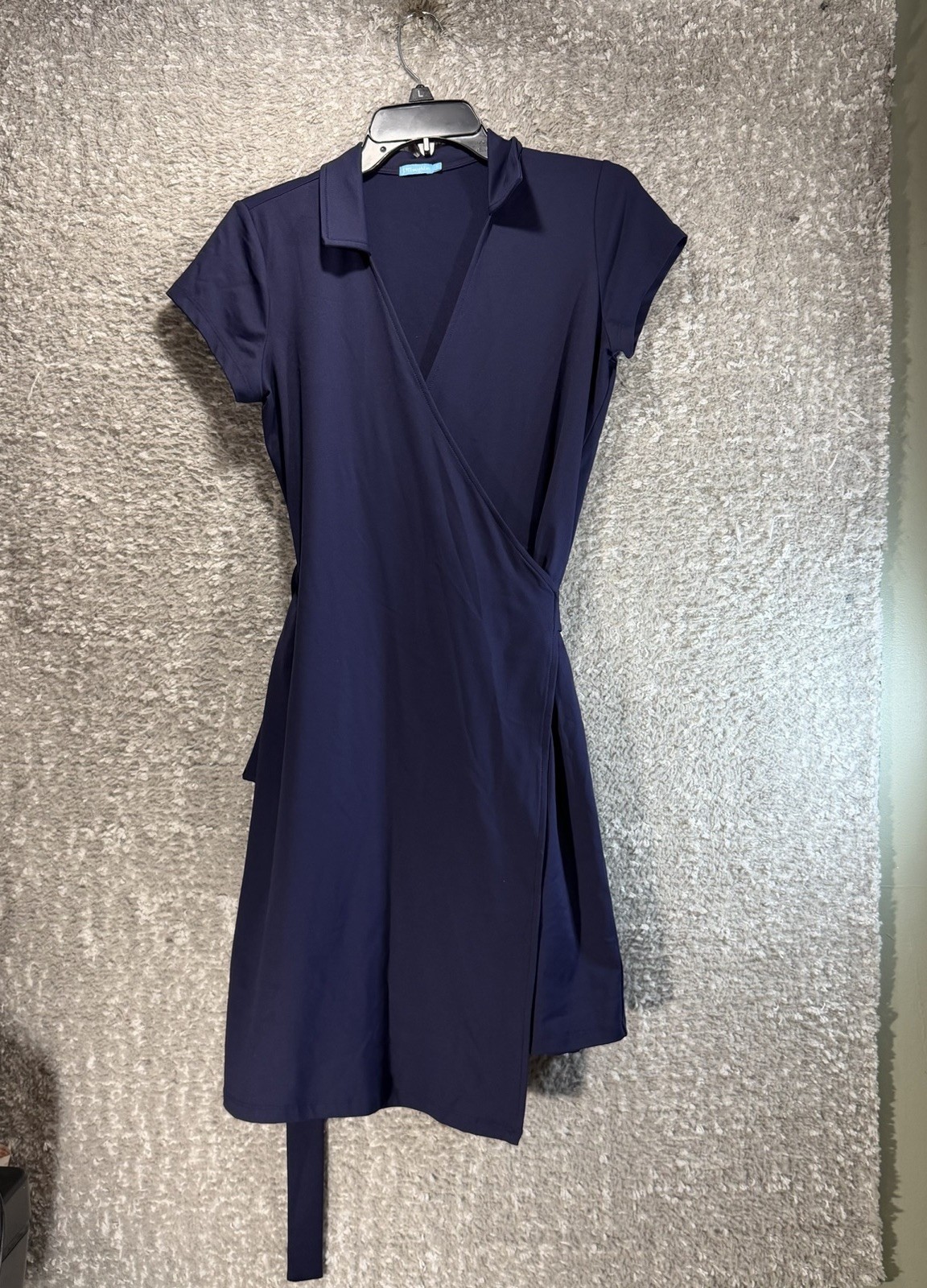 J. McLaughlin Catalina Cloth Wrap S Dress Summer Beachy Resort Nautical UPF