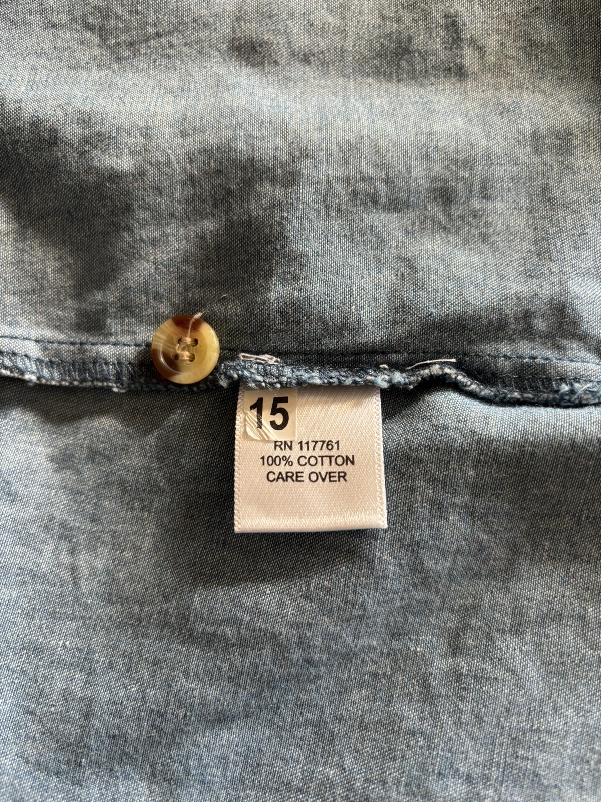 NWT Speed Limit Chambray Women’s Button-Down Lightweight Summer Denim Dress L