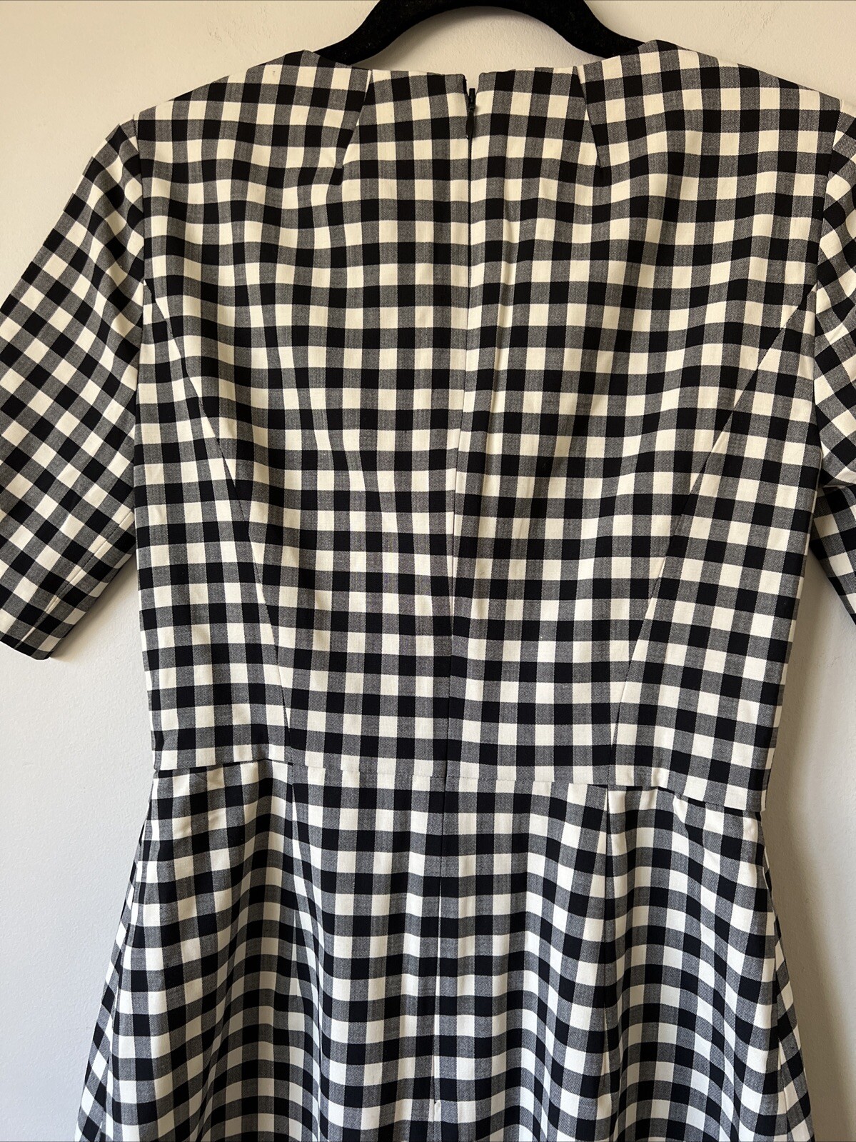 J. Crew Mini Dress Size 0 Gingham Bi Stretch Wool Blend Tollegno 1900 Career
