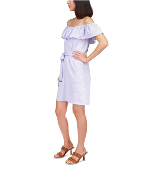 MICHAEL KORS Womens Blue Self Tie Belt Sleeveless Mini Dress PM NEW PB981305XT