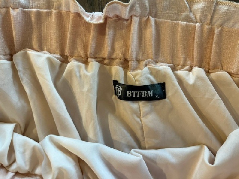 BTFBM BLUSH SOLID RAYON SZ XL EMPIRE ADJUST SPAGHETTI STRAP TIERED GENTLY WORN