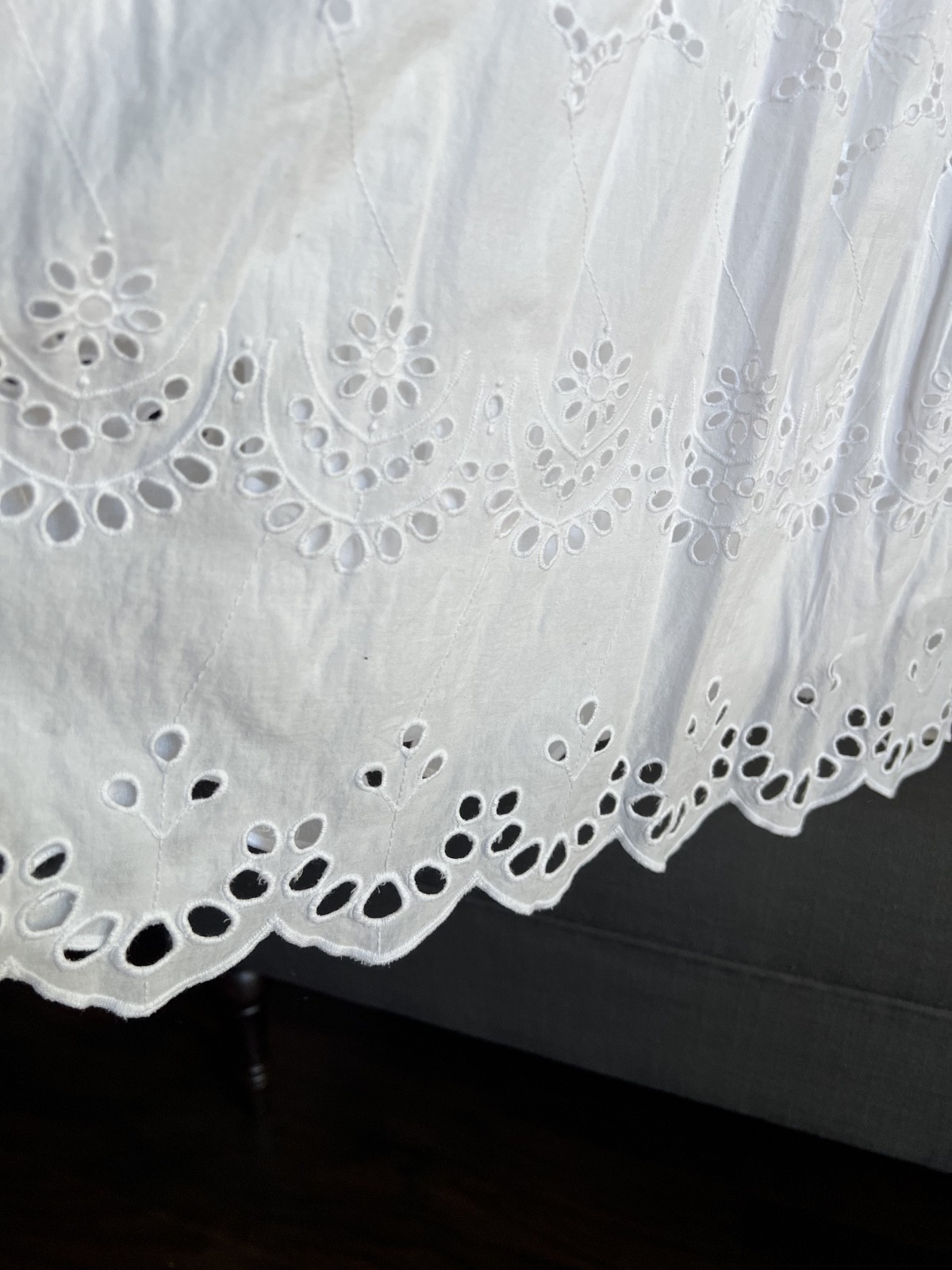 Universal Thread White Embroided Buffy Sleeve Midi Dress Size M