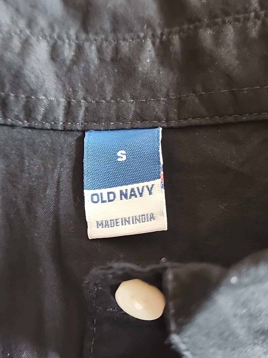 Gap,blk,Sz.S. Cotton. Dress.ShirtCollar.chest Pocket.Side Pockets,buttondown