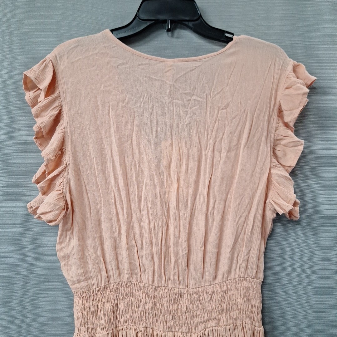 Elan Lightweight Flowy Semi Sheer Short Dress V-neck Boho Size L New w Tags