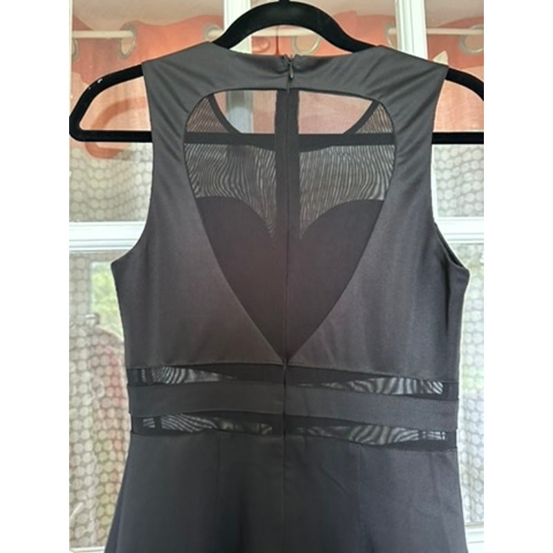 Ark & Co Black Bodycon Dress with Mesh Cutouts S