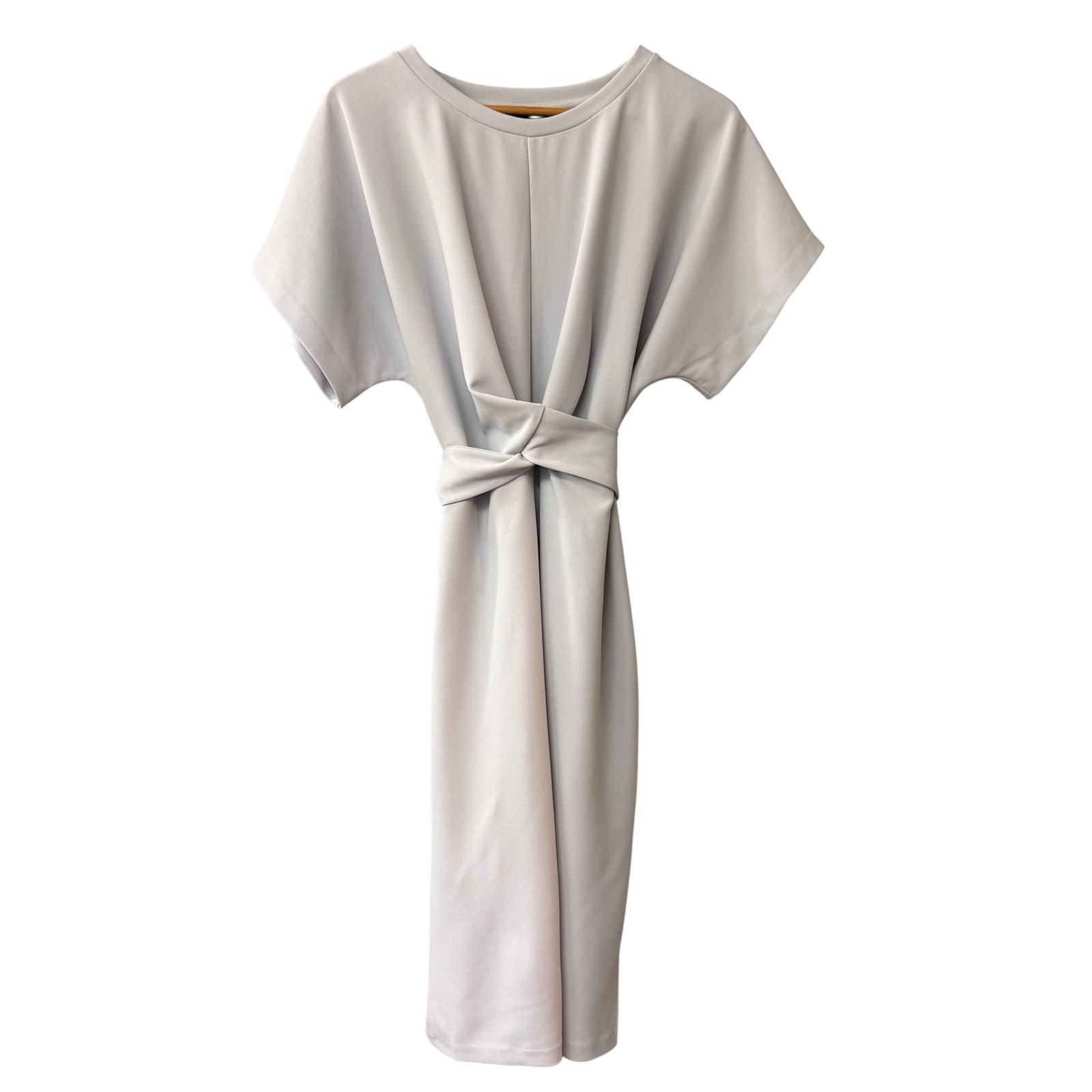 ALEXIA ADMOR Womens Knot-Waist Midi Shift Dress Slate Size XL Career Executive