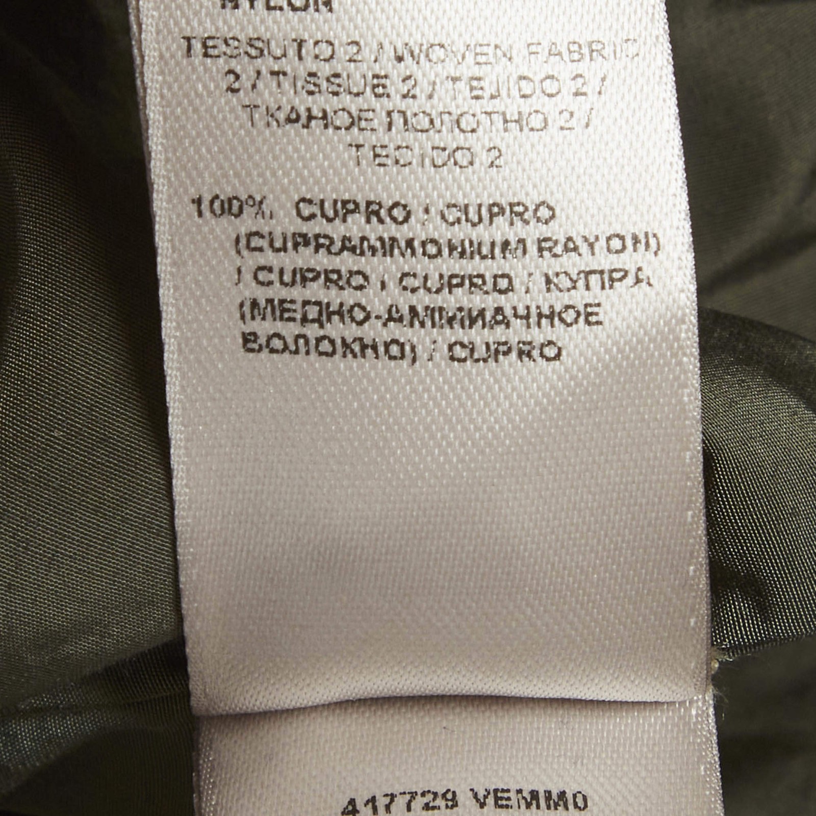 Bottega Veneta Olive Green Synthetic Asymmetrical Midi Dress M