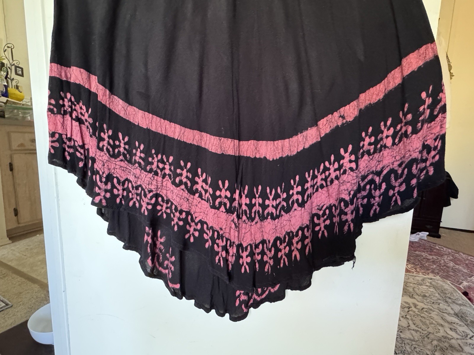 YOUNG USA Floral Pattern Maxi Sleeveless Dress Black Pink One Size Fits Most