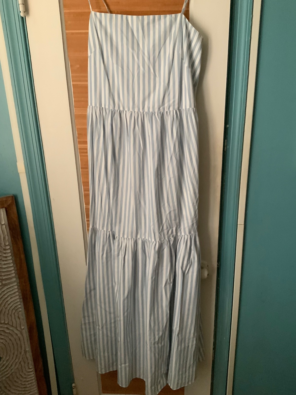 rag & bone Blue White Striped Leilah Poplin Dress Size S NWOT Reg $428
