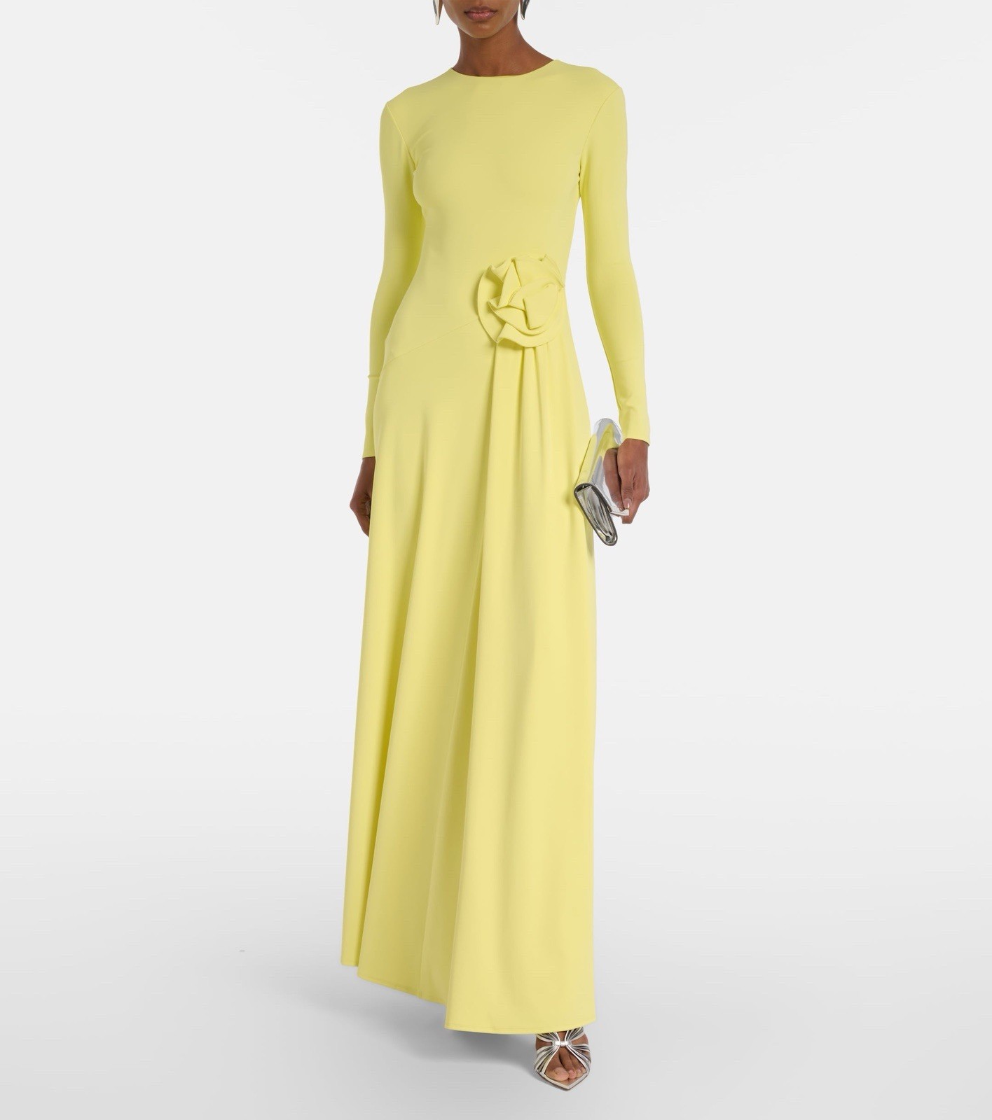 Roland MOURET Gown Floral-Appliqué $ 1370 Size US 8 UK 12