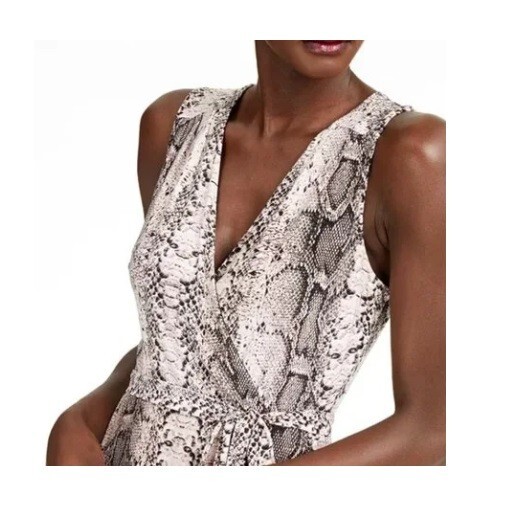 INC Womens S Paige Python Black White Pink Snake Skin Maxi Dress NWT AY13