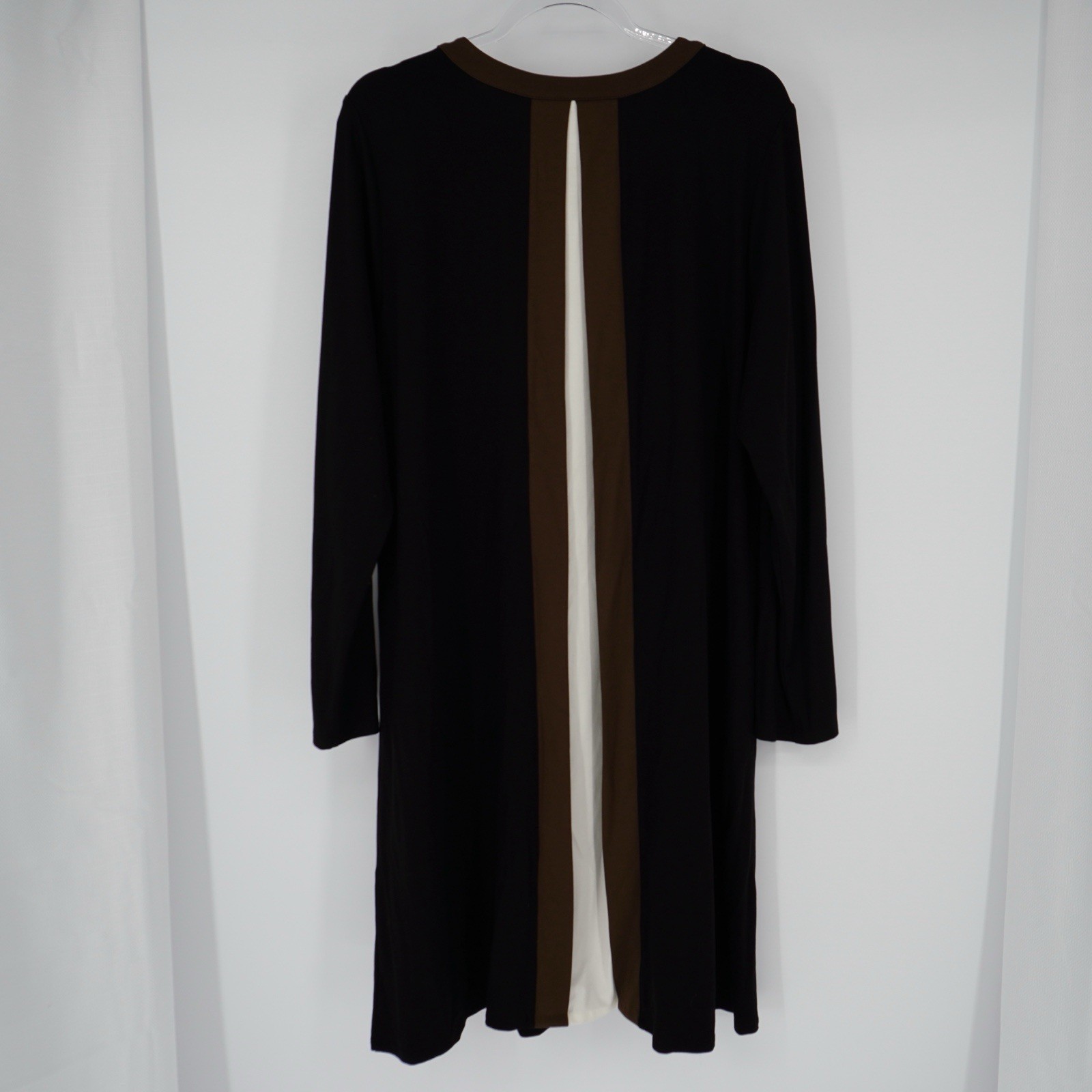 J. JILL Wearever Black Brown White Dress Stretch XL Careerwear Officewear EUC