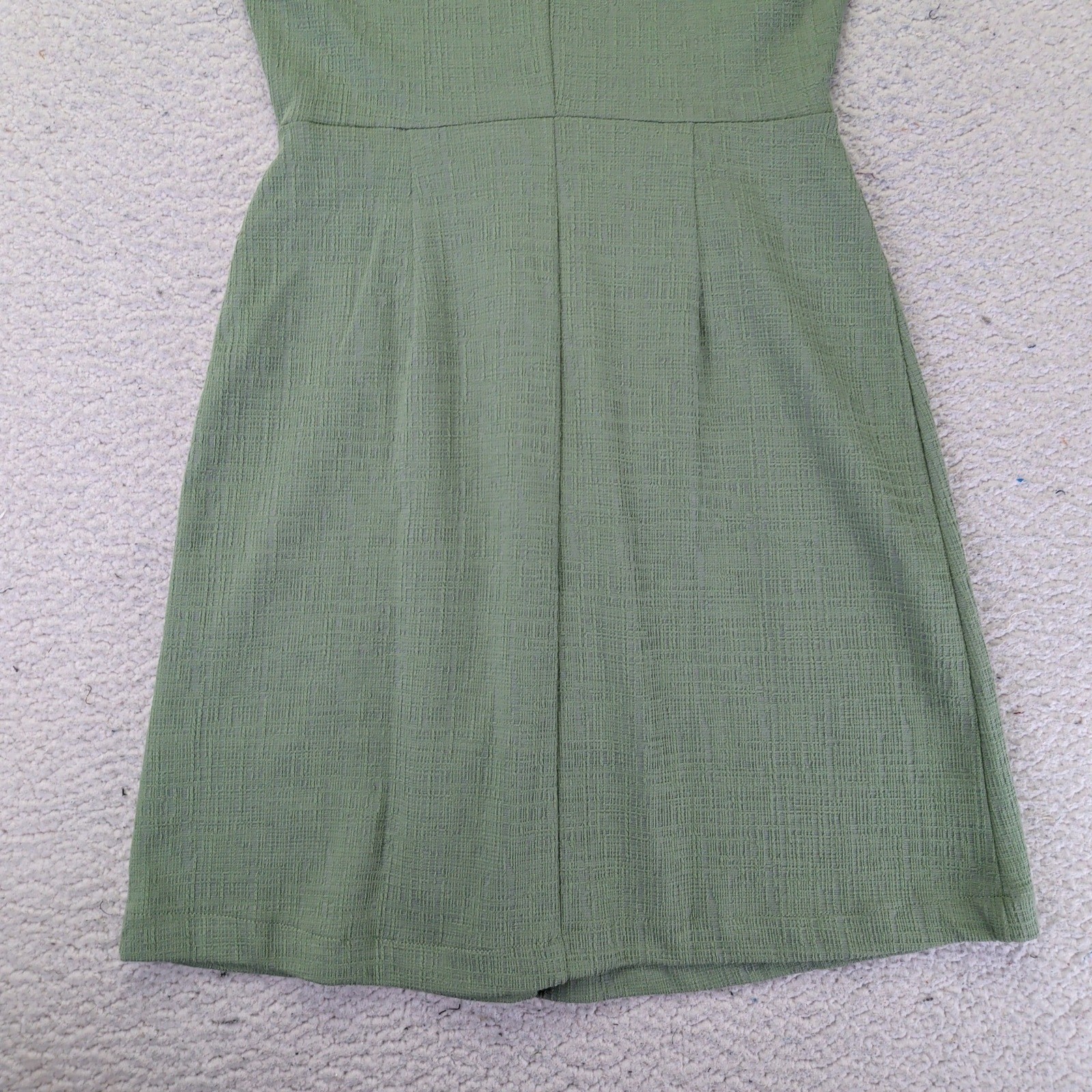 Madewell Sage Green Textured Faux Wrap Dress AL717 Womens XS Casual Short Sleeve