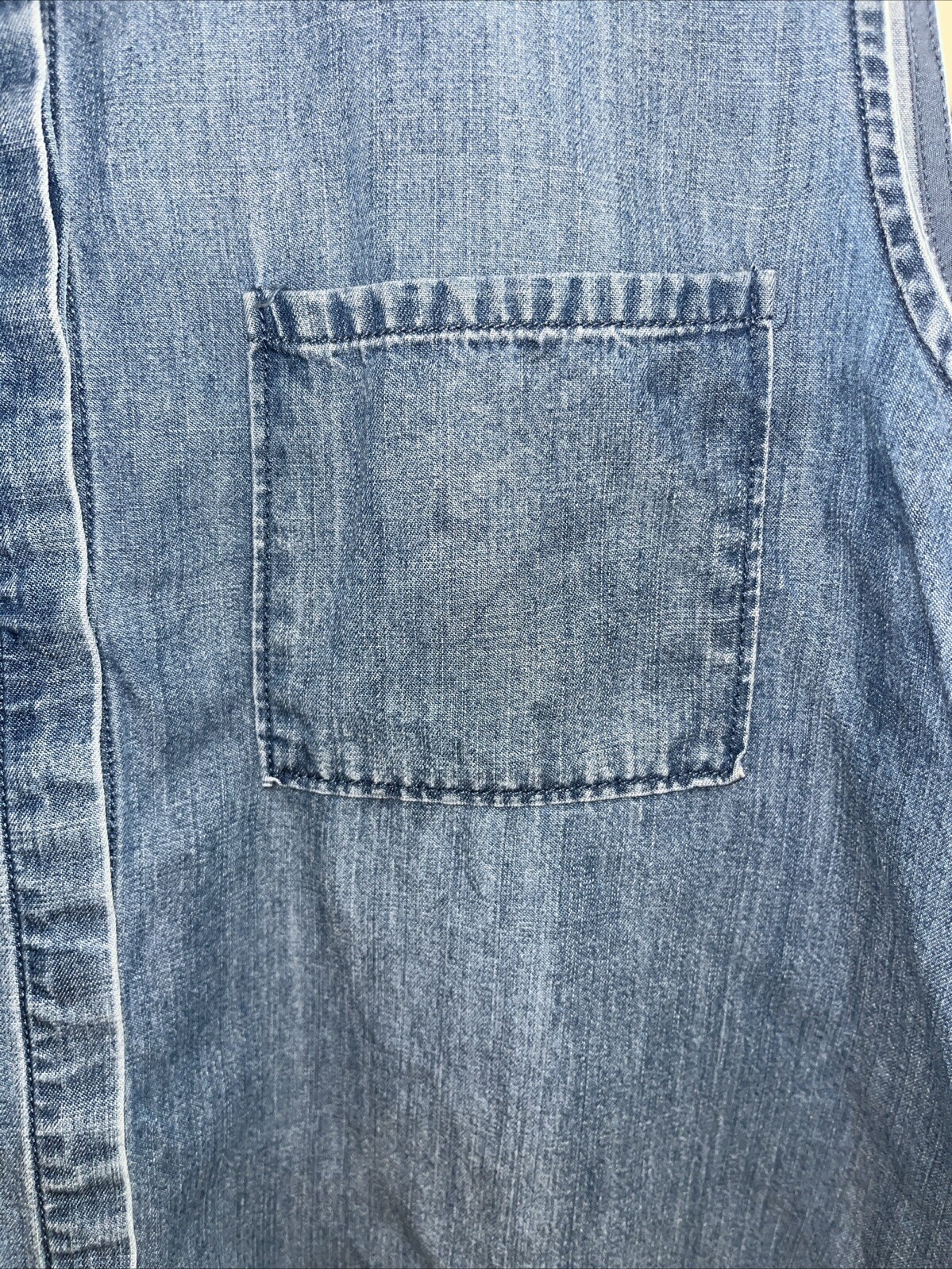 J.Crew Sleeveless Denim Button Up Dress Sz L Comfortable Classic