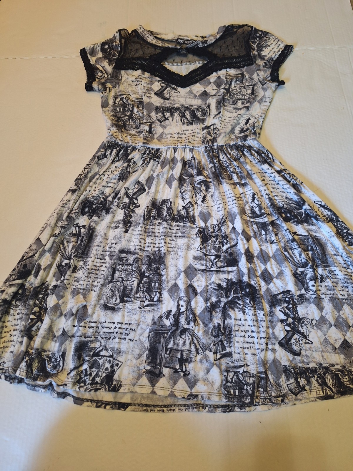 Alice in wonderland dress goth gothic victorian madness lolita cheshire Small
