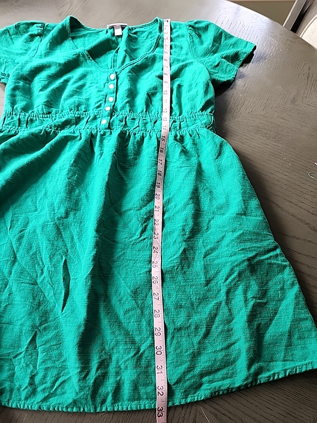 Isabel by Ingrid & Isabel Green Maternity Dress Med. Short Sleeve Pockets