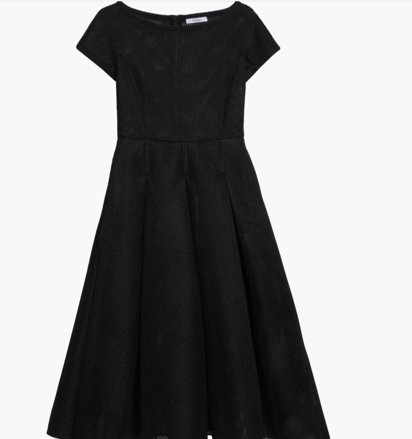 NEW/missing slip, Max Mara Kiens Bateau Neck Techno Mesh Midi Dress Sz 16 #DD29