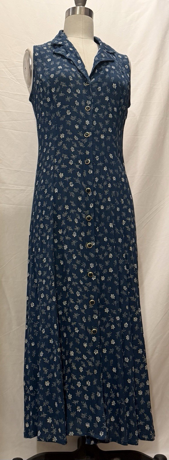 Betsy Lauren Dress 90s Vintage Cottagecore Lauren Maxi Button Size 6 Romantic